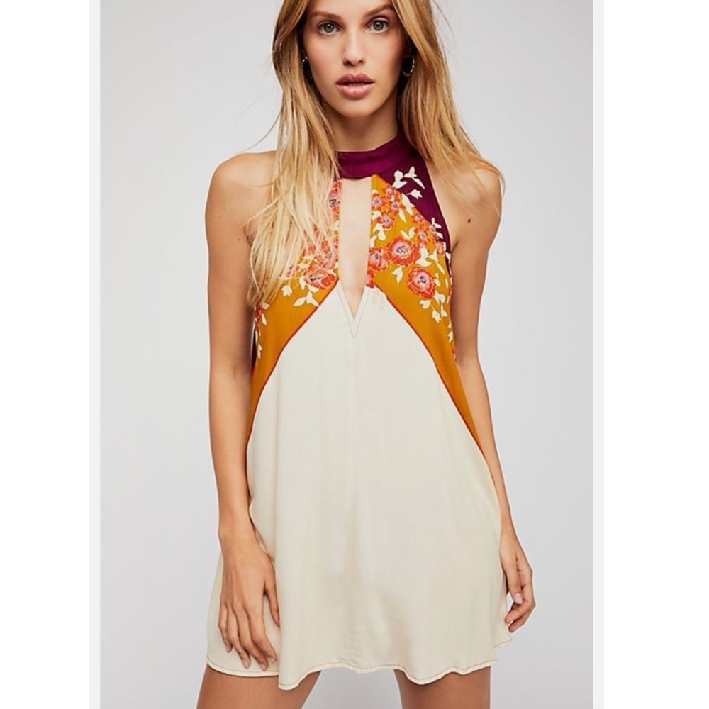 FREE PEOPLE Beat Of My Heart Mock Neck Tunic Tank